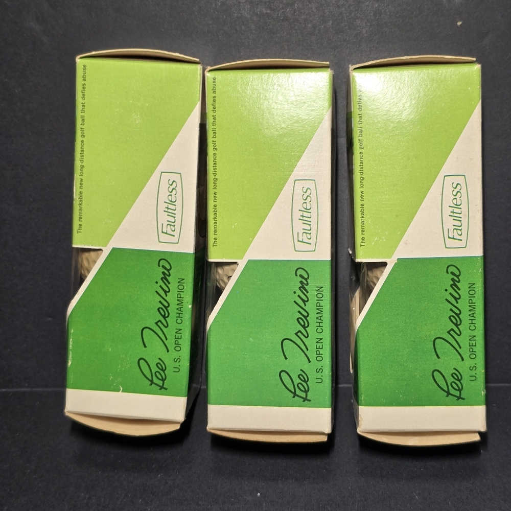 Vintage Faultless Lee Trevino Golf Balls 3 Sleeves New In Box USA Collectible - Picture 4 of 7